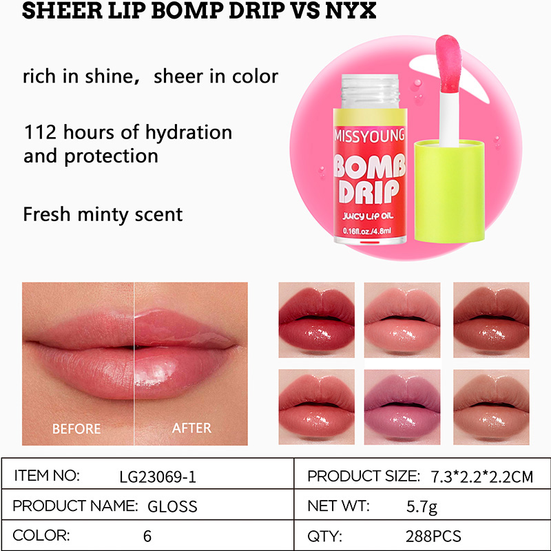 供应 Sheer Lip Bomp Drip 与 Nyx Maker LG23069-1